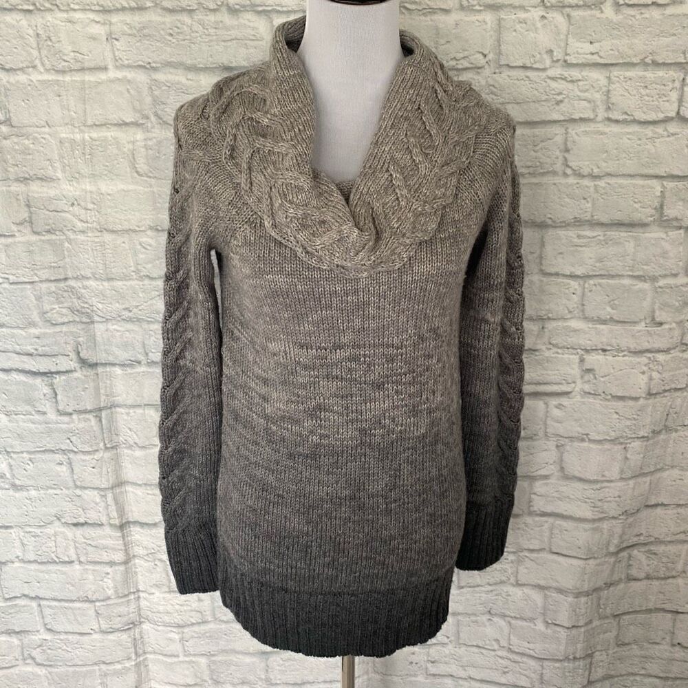 The limited Women S wool blend cowl neck longsleeve hombre sweater grey